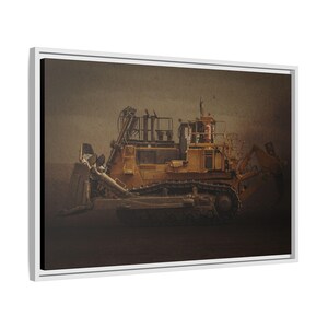 Gran excavadora Komatsu / Cuadro enmarcado sobre lienzo tensado imagen 13