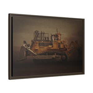 Gran excavadora Komatsu / Cuadro enmarcado sobre lienzo tensado imagen 11