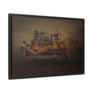 Gran excavadora Komatsu / Cuadro enmarcado sobre lienzo tensado imagen 7