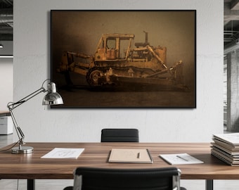Classic D8 Dozer | Framed Wall Art on Stretched Canvas