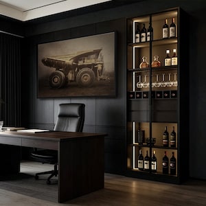 Classic 930E Komatsu Hauler | Framed Wall Art on Stretched Canvas image 2