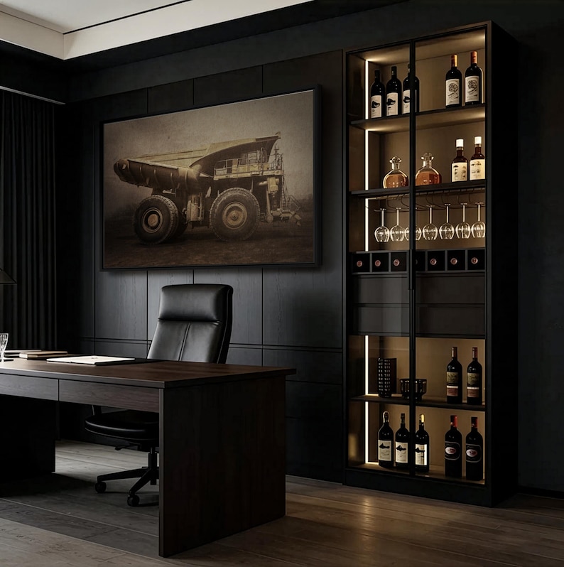 Classic 930E Komatsu Hauler | Framed Wall Art on Stretched Canvas image 2