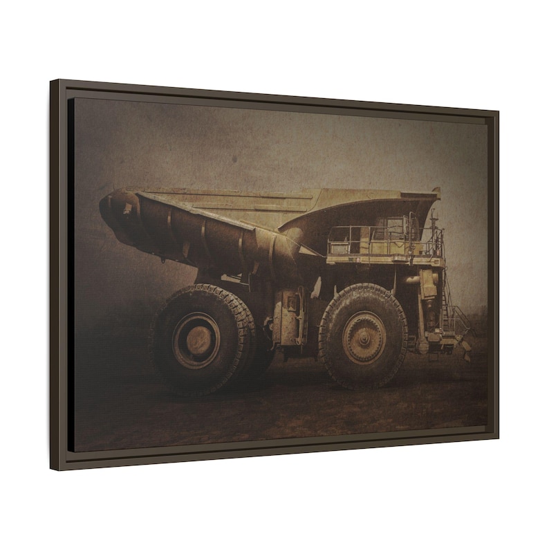 Classic 930E Komatsu Hauler | Framed Wall Art on Stretched Canvas image 7