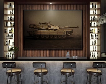 Abrams M1 Tank | Framed Wall Art on Stretched Canvas