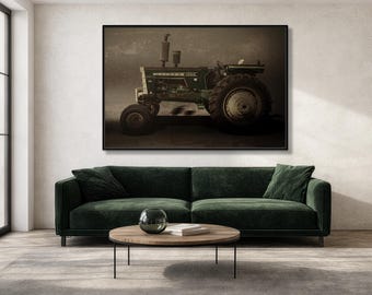 Classic Oliver 1855 Tractor | Framed Wall Art on Stretched Canvas