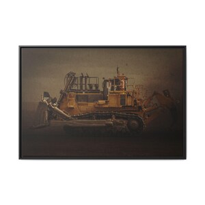 Gran excavadora Komatsu / Cuadro enmarcado sobre lienzo tensado imagen 8