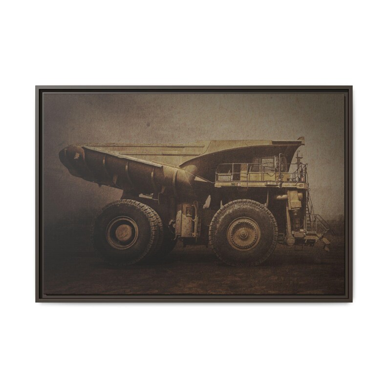 Classic 930E Komatsu Hauler | Framed Wall Art on Stretched Canvas image 10