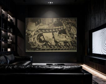 Big D11 Dozer Detail | Photo Art on Framed Canvas