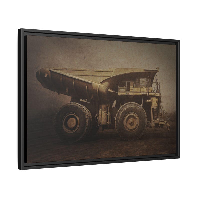 Classic 930E Komatsu Hauler | Framed Wall Art on Stretched Canvas image 6