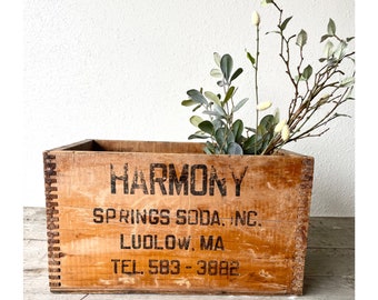 Vintage Antique Wood Advertising Box