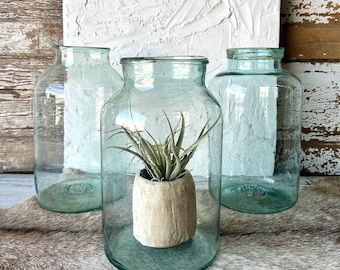 Vintage Antique Blue Aqua European Canning Preserves Jar