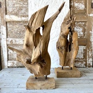 Driftwood Teak Root Sculpture on Stand X-Large 30”