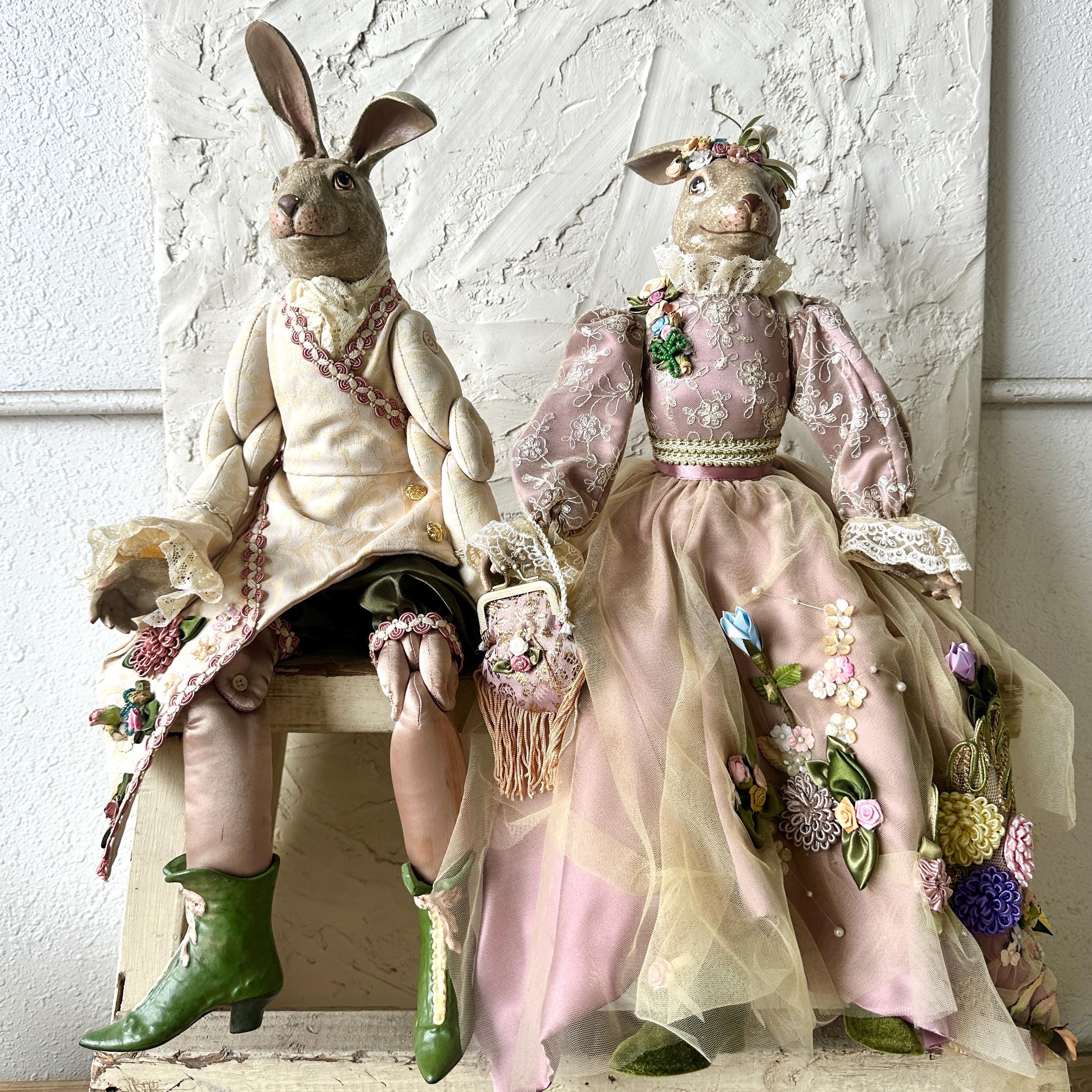 Wayne Kleski Katherine's Collection Victorian Bunny Couple Boy