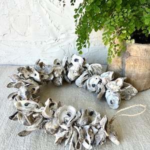 Handmade Oyster Shell Garland: Coastal Decor| 3’ Mantel Coffe Table