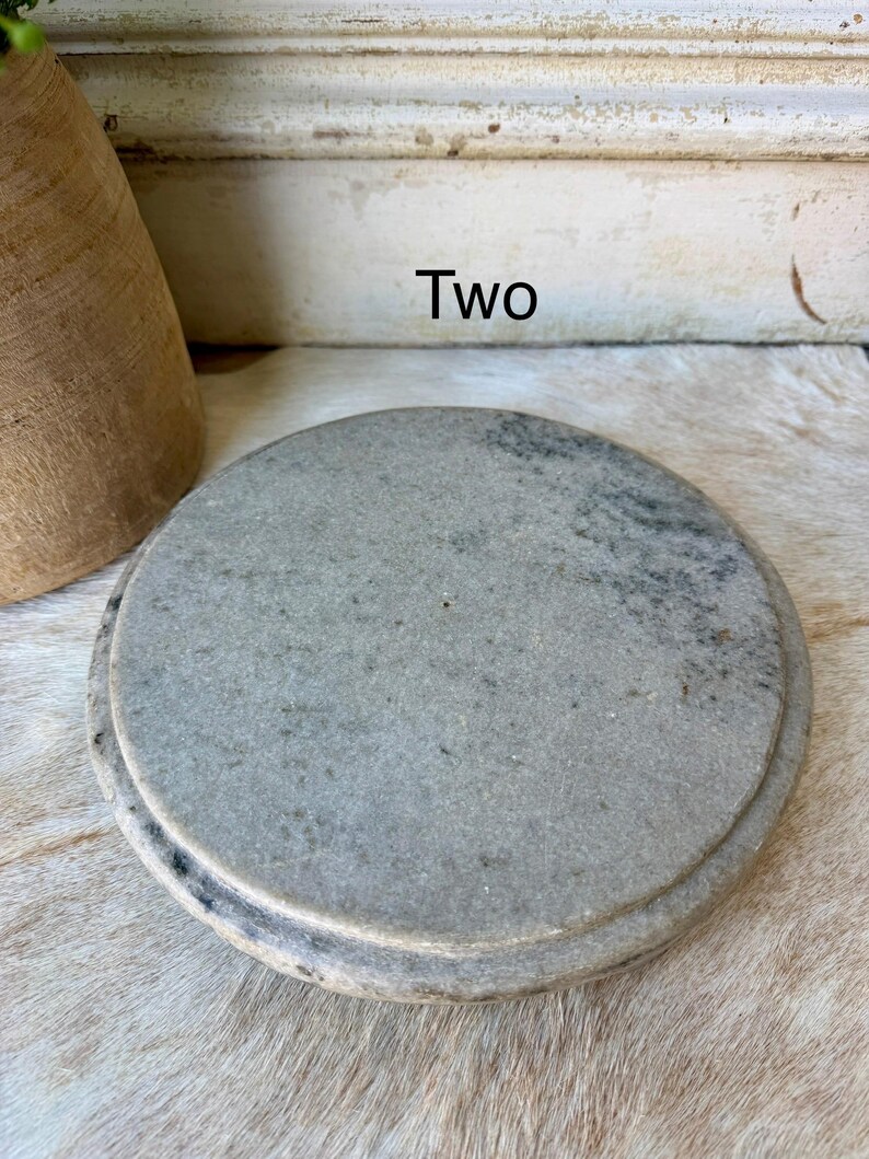 Marble Stone Round Riser| Rustic Organic Coffee Table Decor 10” - Etsy