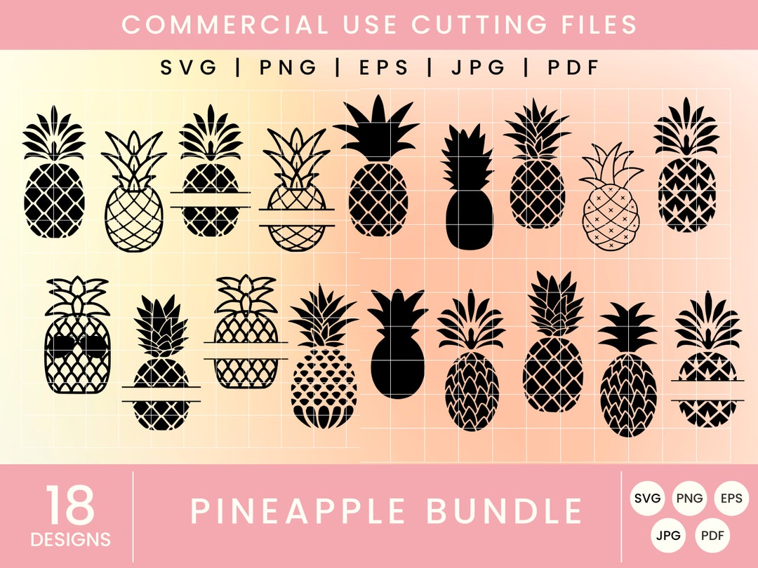 Piña SVG, Paquete SVG de piña, Imágenes Prediseñadas de piña, Piña Png ...
