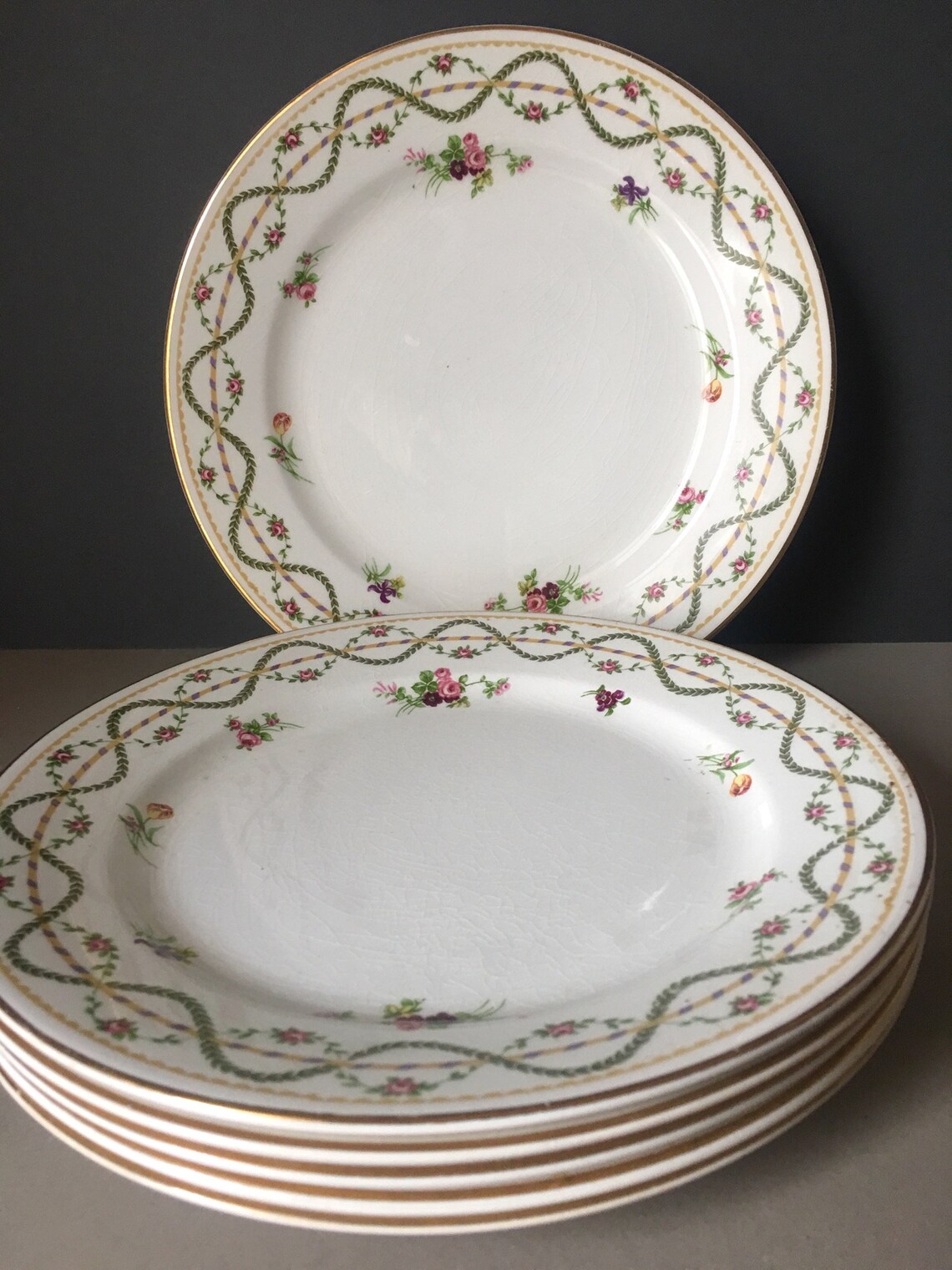 Antique Wedgwood & Co Luncheon Plates x 6 Imperial Porcelain Etsy