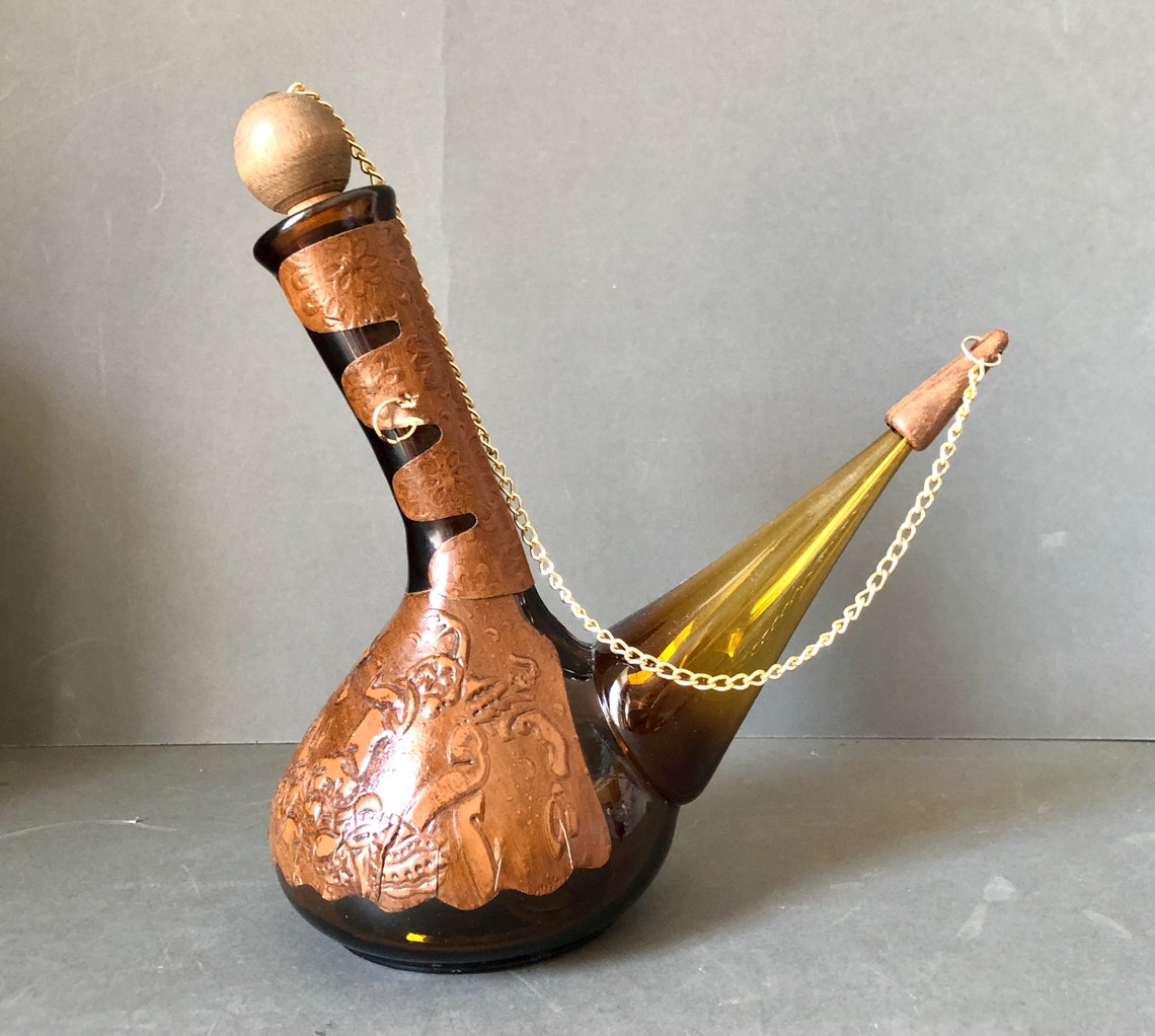 Vintage Spanish Porron Wine Decanter Flamenco Bull Fighter Etsy