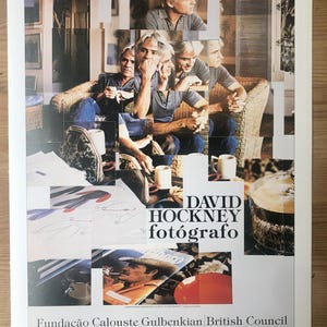 1987 David Hockney poster print for Fortografo Exhibition - Fundacao Calouste Gulbenkian - Lisboa, 1985, Vintage Poster reproduction.