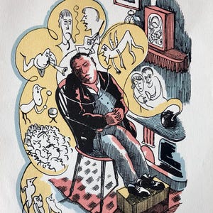 John Nash 1931 Colour Lithograph &#39;The Nap&#39; Walter de la Mare, Original Litho