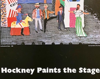 Peter Hedegaard 展示ポスター 額装付 ドイツ個展 希少 David Hockney 'les Mamelles De Tiresias' Exhibition Poster