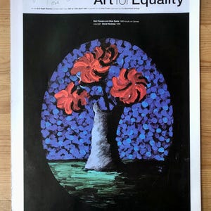 1994 David Hockney Poster - Art For Equality 1991 London, Vintage offset lithograph reproduction poster 14x10”.