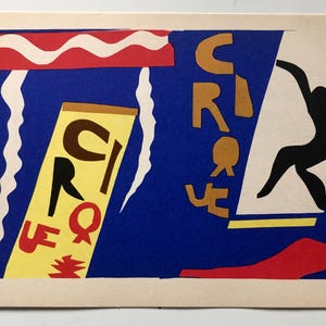 Litografía de Henri Matisse de 1960 «El circo»: Recortes de collage de jazz, Piper Bucherei para el MOMA