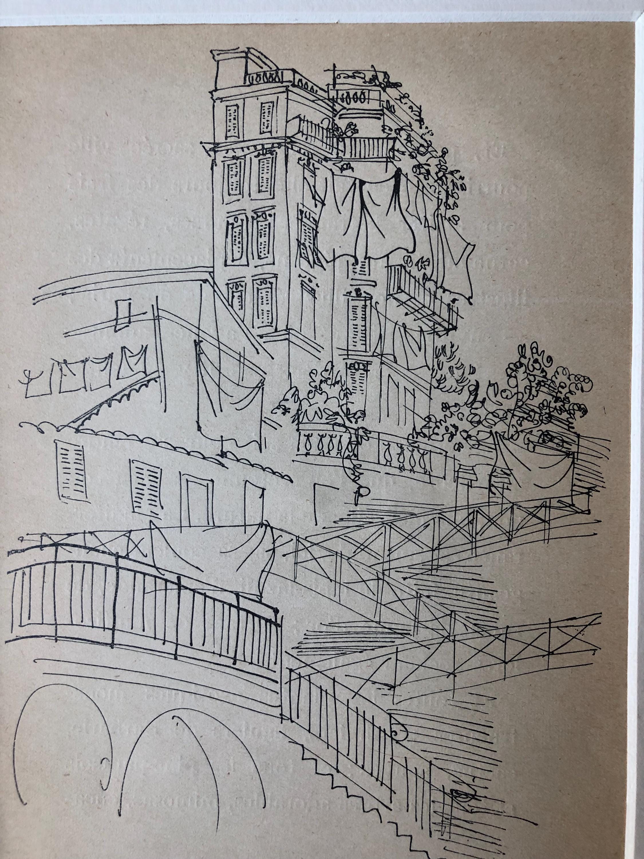 Original Raoul Dufy Drawing 1925 Print of Nice, South France. Antique ...