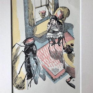 John Nash 1931 Colour Lithograph &#39;Maria Fly&#39; Walter de la Mare, Original Litho