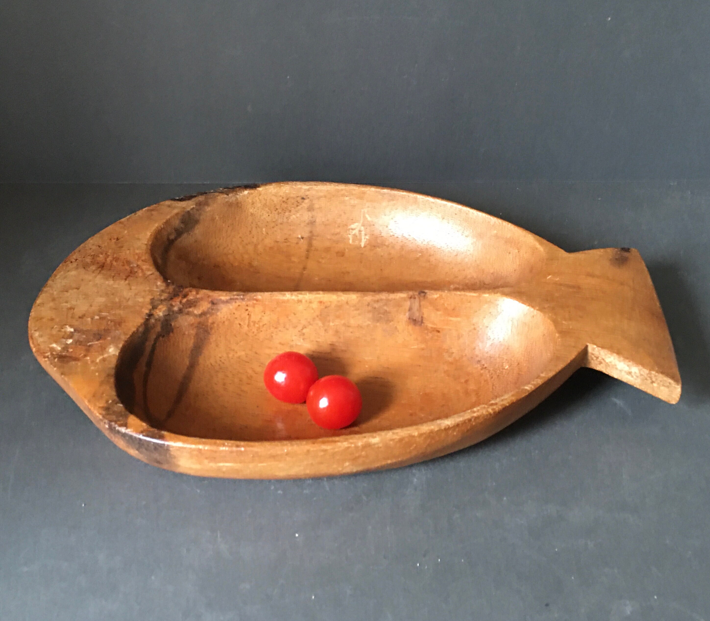 Vintage Wooden Fish Bowl Mid Century Teak Wooden Fish Shape - Etsy