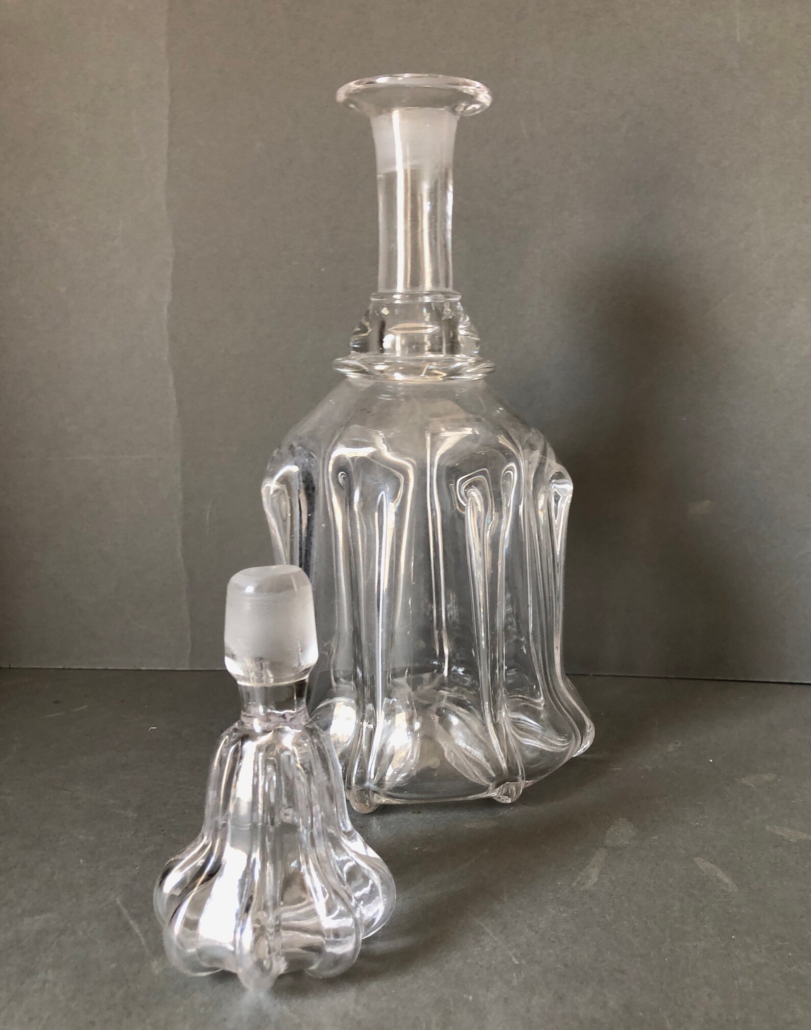 Antique Newcastle Bell Shaped Decanter 1850s Pillar Mould Etsy