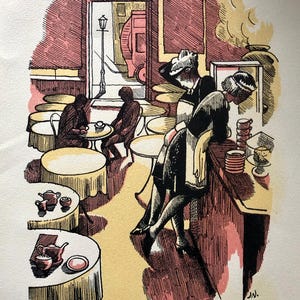John Nash 1931 Colour Lithograph &#39;The Missing&#39; Walter de la Mare, Original Litho