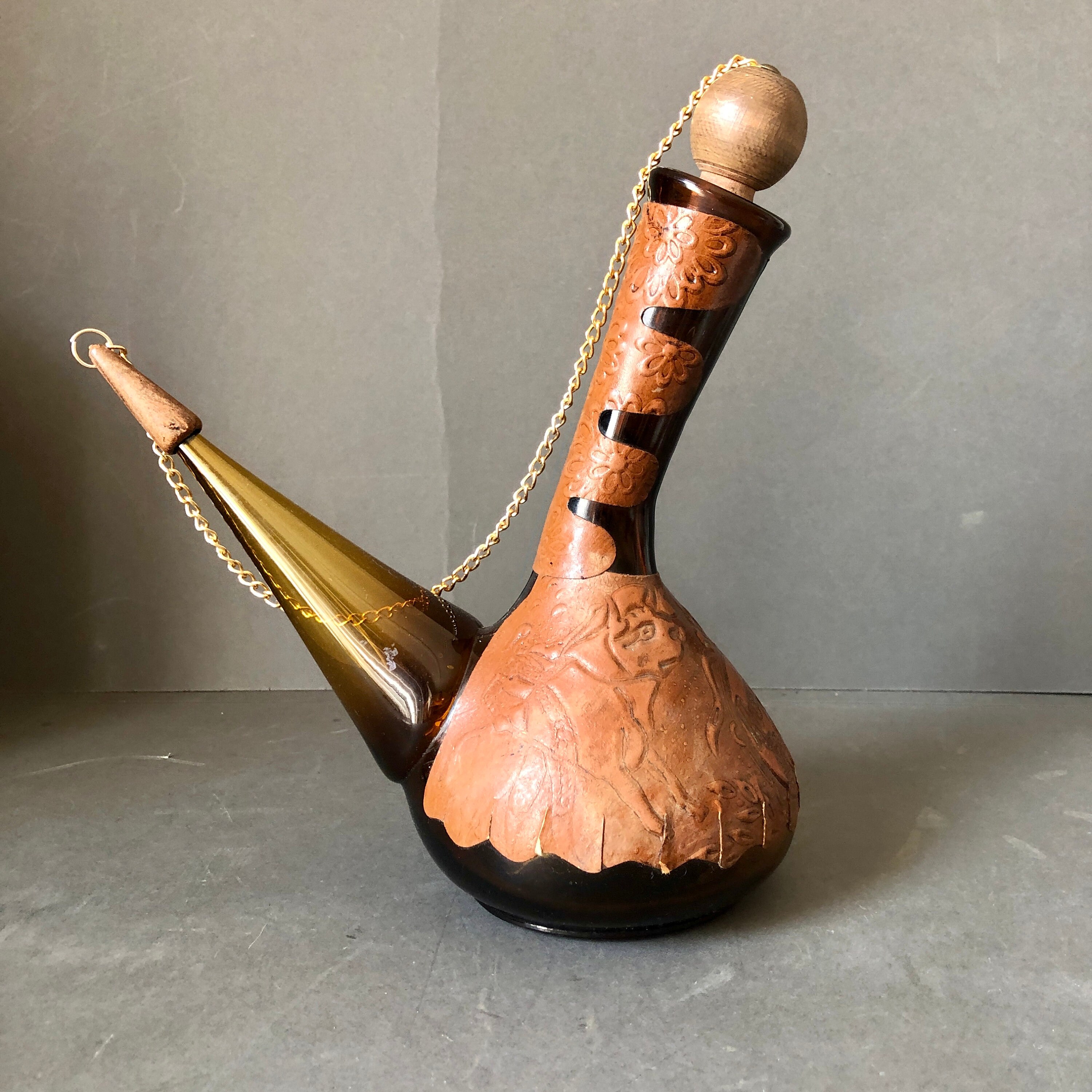 Vintage Spanish Porron Wine Decanter Flamenco Bull Fighter Etsy