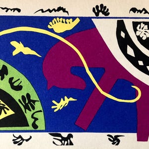 Litografía vintage de HENRI MATISSE de 1960: &#39;El caballo, el jinete y el payaso&#39;. Collage de payaso acróbata de jazz, de Jazz Portfolio.