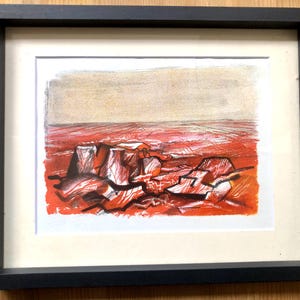 John Piper Litografia a colori incorniciata The Bayard Press 'The Traveller' 1946, stampa originale