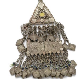 Afghan - Vintage Afghan Hair Pendants - Old Handmade Kuchi Tribal Jewelry Headpieces for Belly Dance, Stage, and Statements - Excellent
