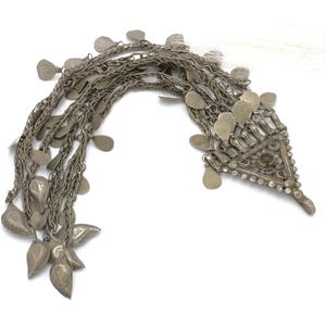 Afghan - Vintage Afghan Hair Pendants - Old Handmade Kuchi Tribal Jewelry Headpieces for Belly Dance, Stage, and Statements - Excellent