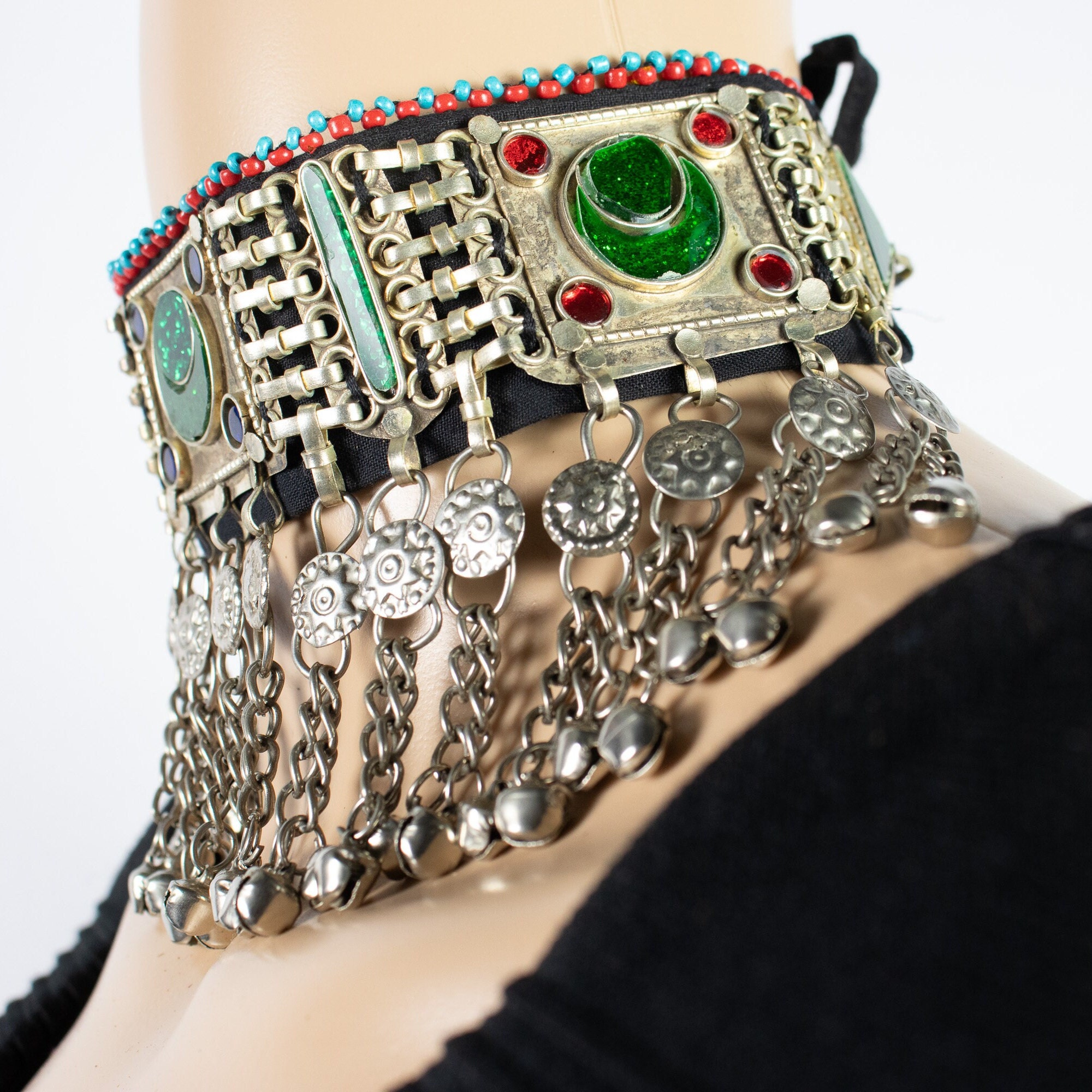 アフガニスタン　クチ　チョーカー ヴィンテージ クチ チョーカーネックレス：アフガニスタンの部族