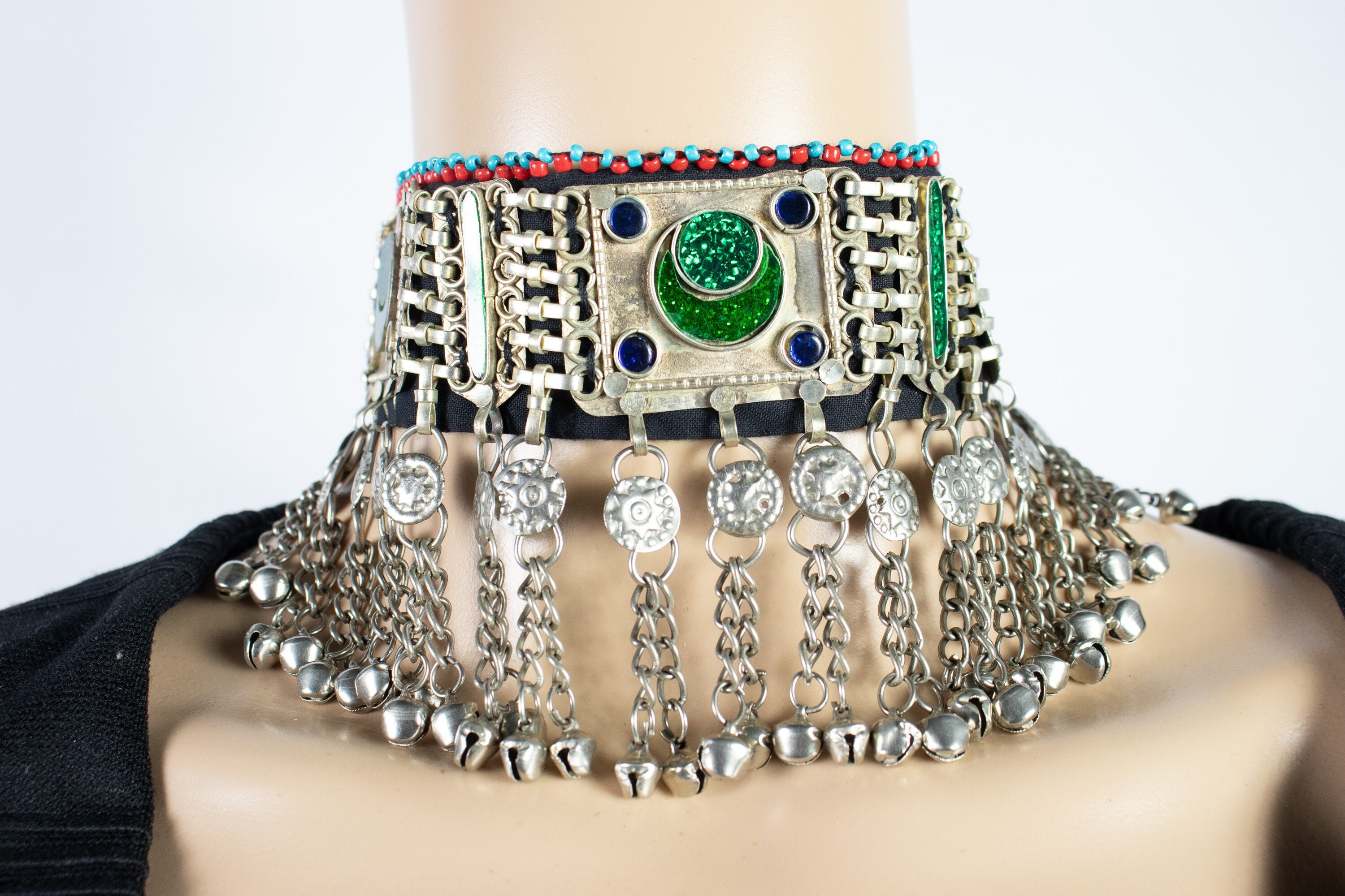 ヴィンテージ クチ チョーカーネックレス：アフガニスタンの部族