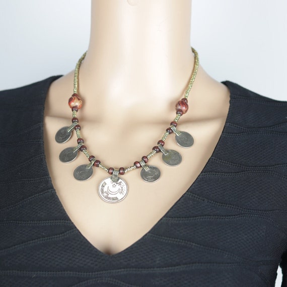 Vintage Style Kuchi Choker Necklace  - Statement … - image 1