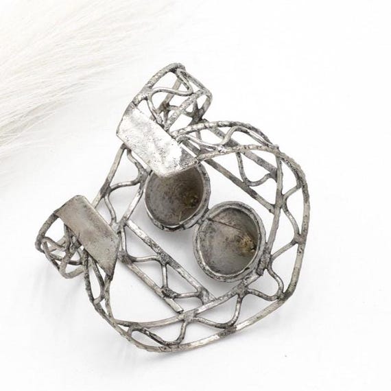 Kuchi Adjustable Statement Cuff: Afghan Aqeeq Boh… - image 3