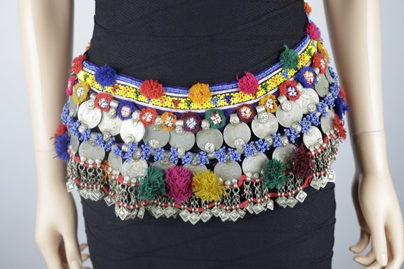 Vintage Afghan Kuchi Coin Belt: Ethnic Boho Tribal Belly  display picture 2