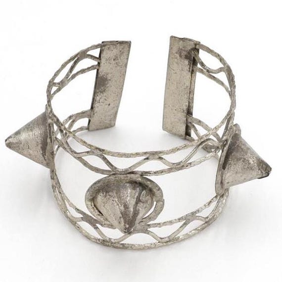 Kuchi Adjustable Statement Cuff: Afghan Aqeeq Boh… - image 6