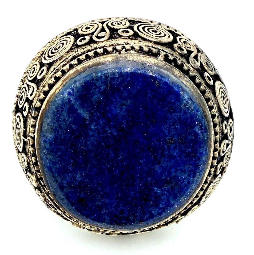 Oversized Vintage Afghan Tribal Rings - Ethnic Kuchi Silver Jewelry for ...