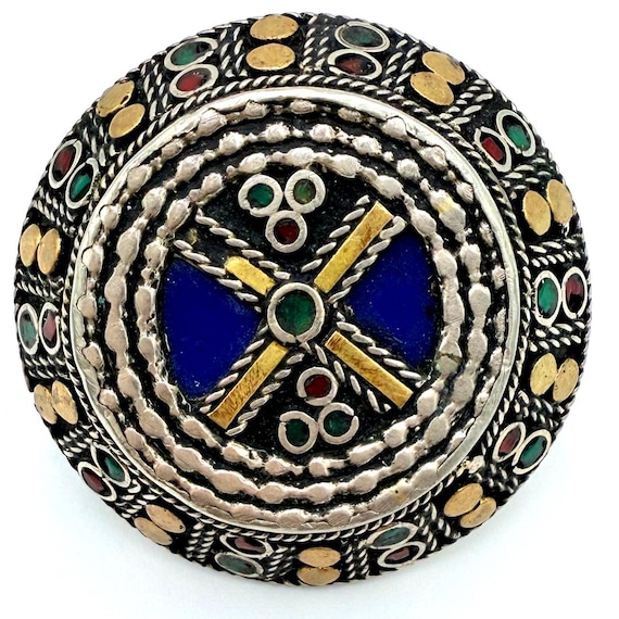 Oversized Vintage Afghan Tribal Rings - Ethnic Silver Kuchi Jewelry for Women - Bohemian Statement Pieces