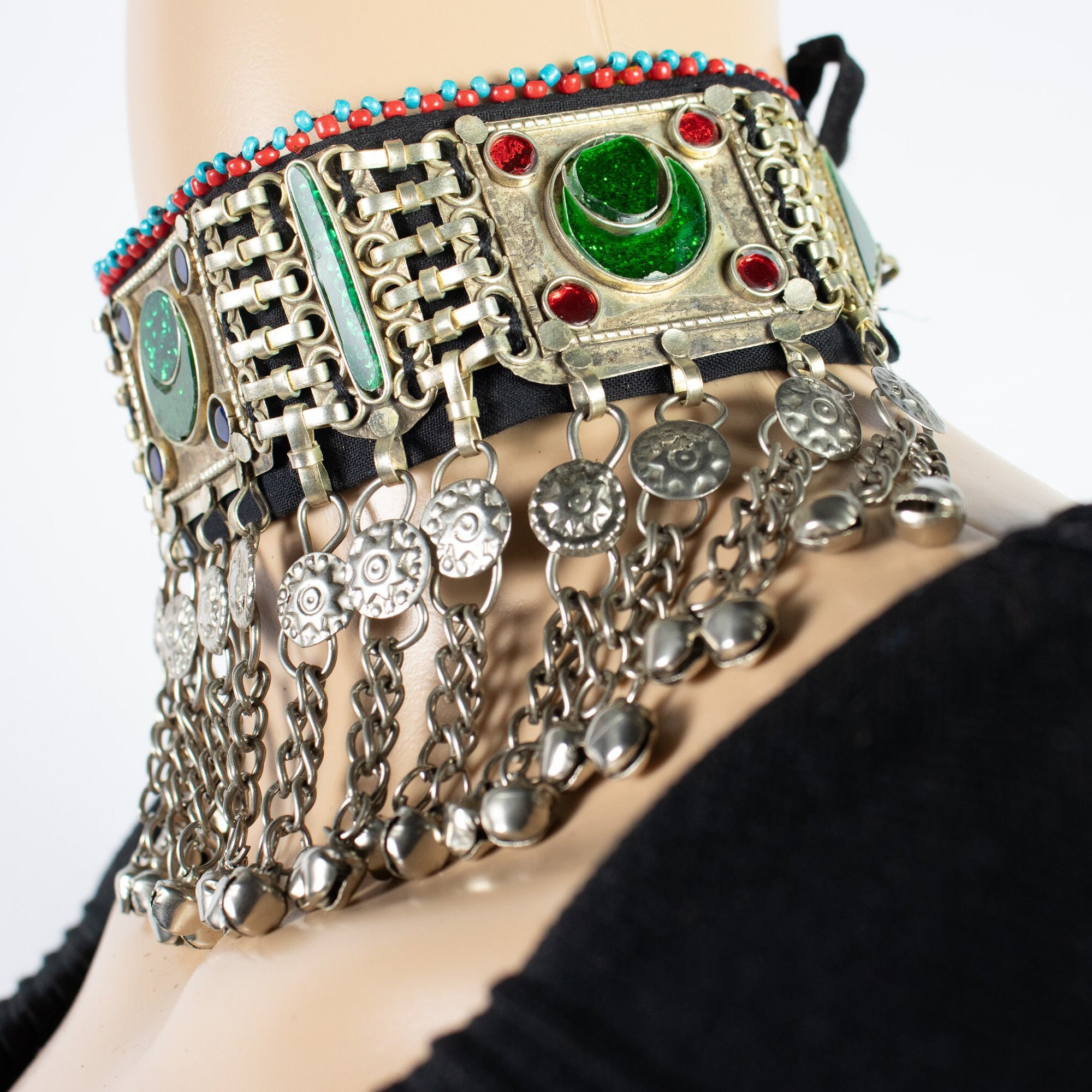 ヴィンテージ クチ チョーカーネックレス：アフガニスタンの部族