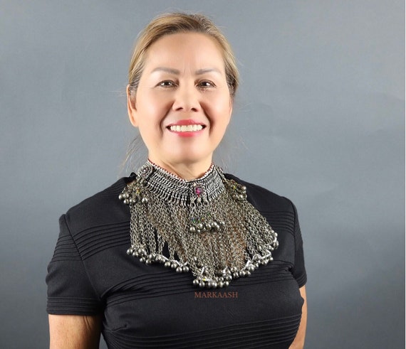 Vintage Style Kuchi Necklace - Statement Necklace
