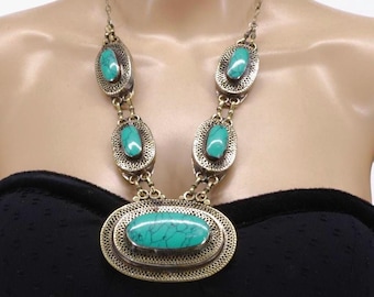 Vintage Afghan Kuchi Choker: Bohemian Statement Necklace with Aqeeq Stones - Ethnic Tribal Jewelry