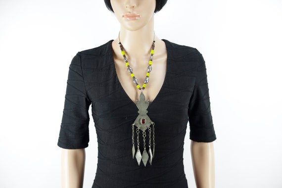 Vintage Afghan Kuchi Necklace, Ethnic Tribal Noma… - image 7