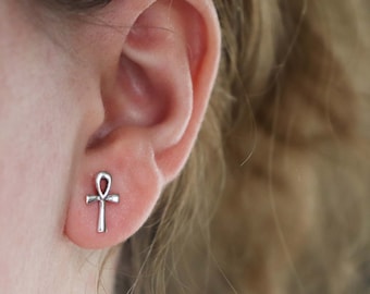 Sterling Silber Anch Ohrringe ~ Größere Ohrstecker